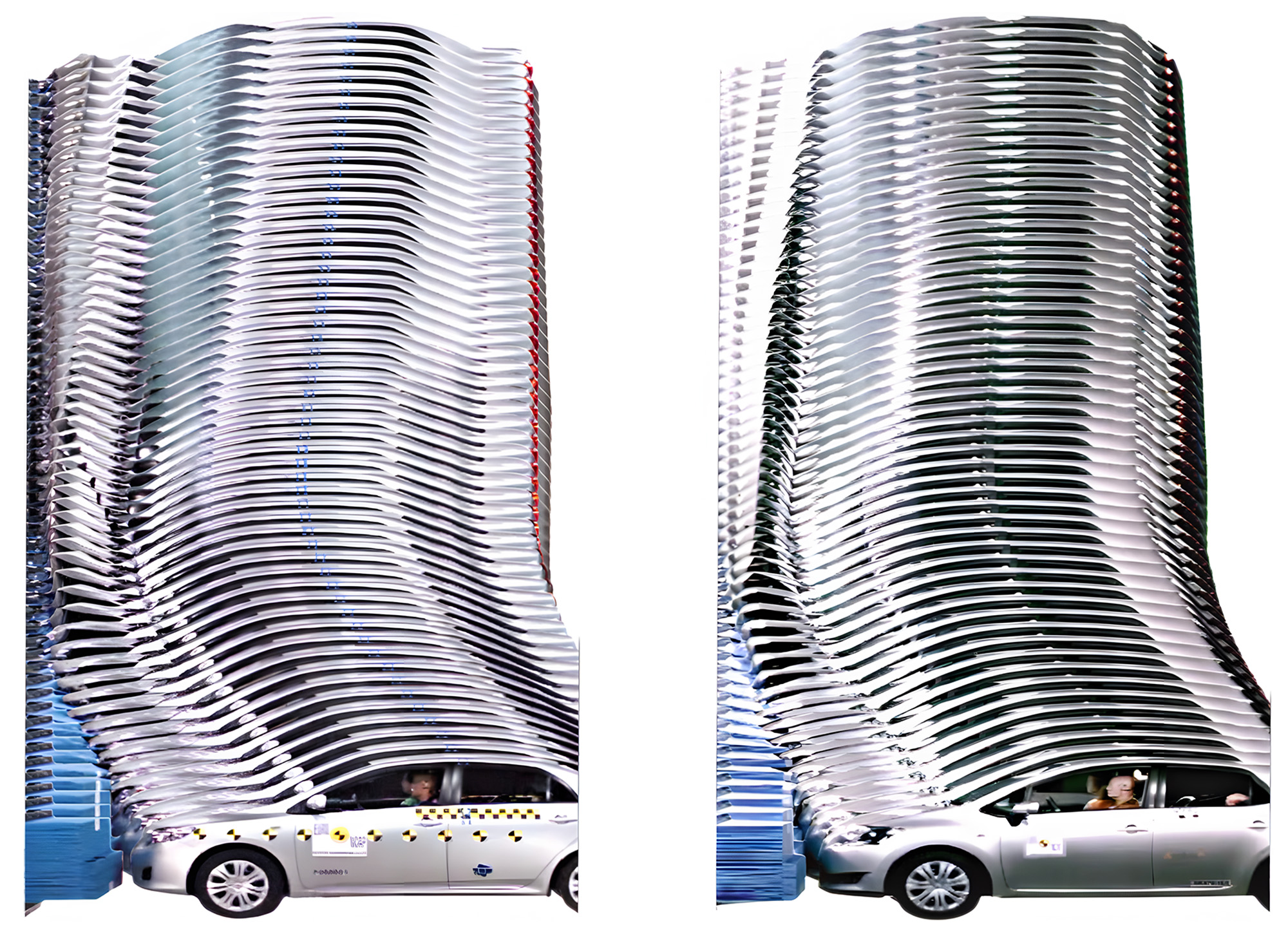 Visualization and side-by-side comparison of automotive crash-test recordings in Recreating Movement